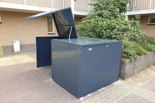 Grijze scootmobiel berging